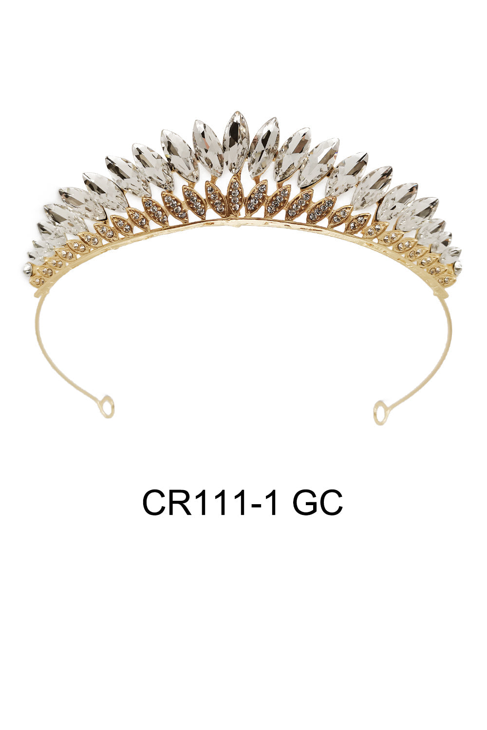 CRYSTAL TIARA CROWN 111-1 (6PC)