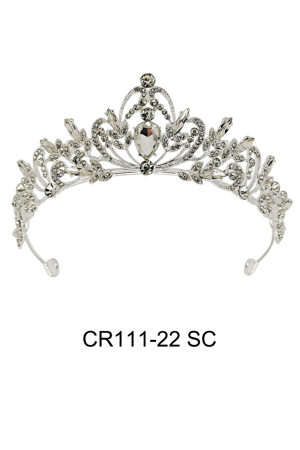 CRYSTAL TIARA CROWN 111-22 (6PC)