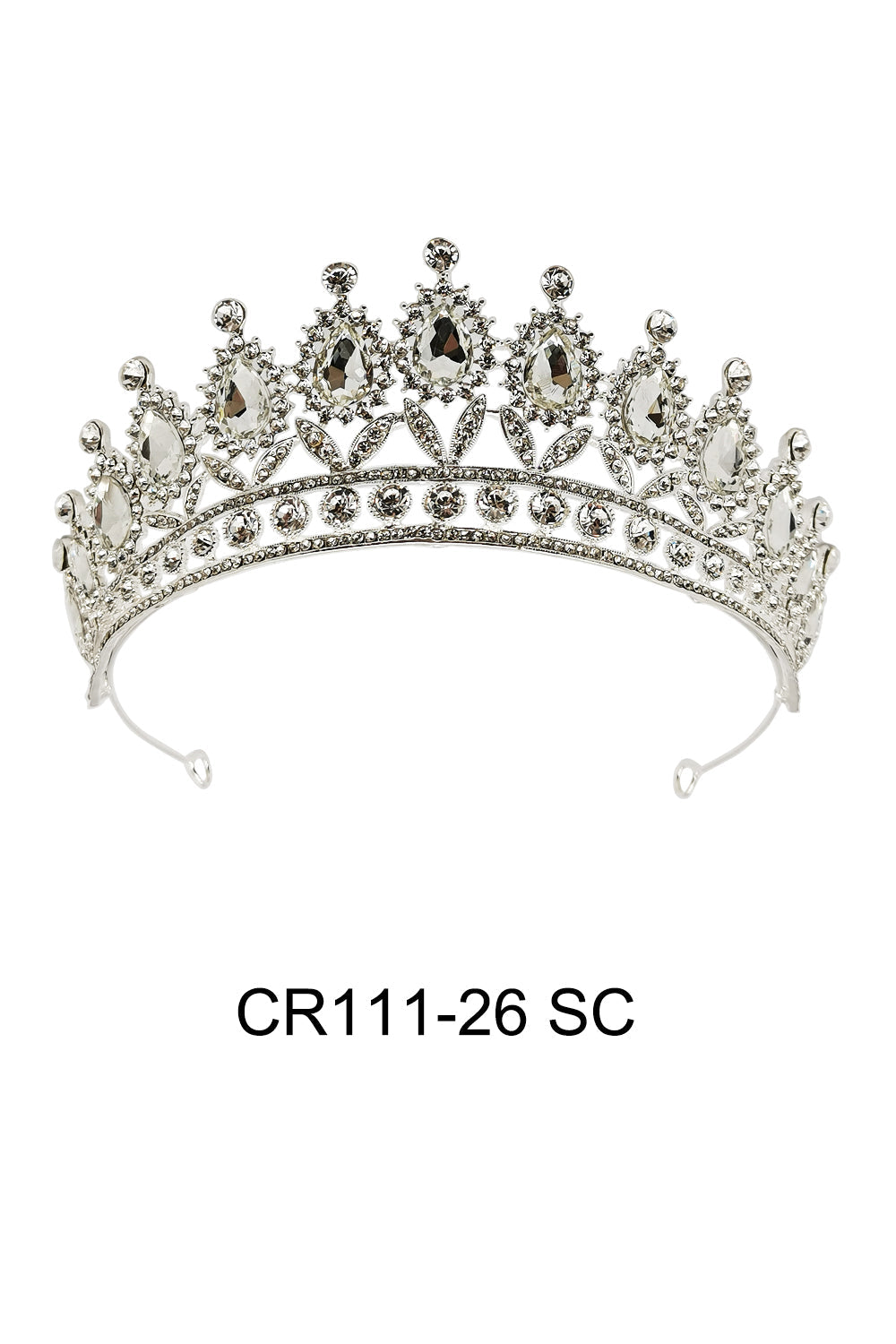 CRYSTAL TIARA CROWN 111-26 (6PC)