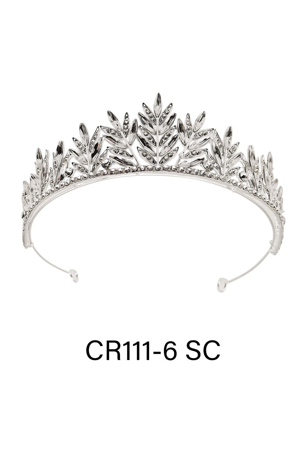 CRYSTAL TIARA CROWN 111-6 (6PC)