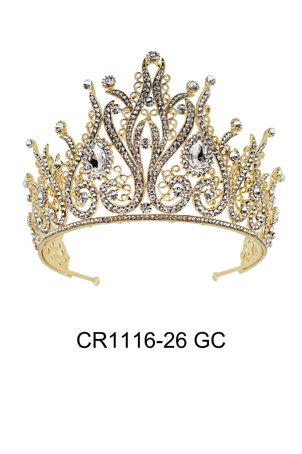 CRYSTAL TIARA CROWN 1116-26 (6PC)