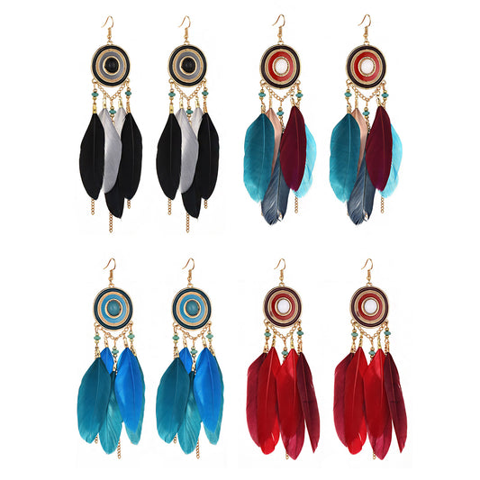 CIRCLE FEATHER EARRING 2826-63 (12PC)