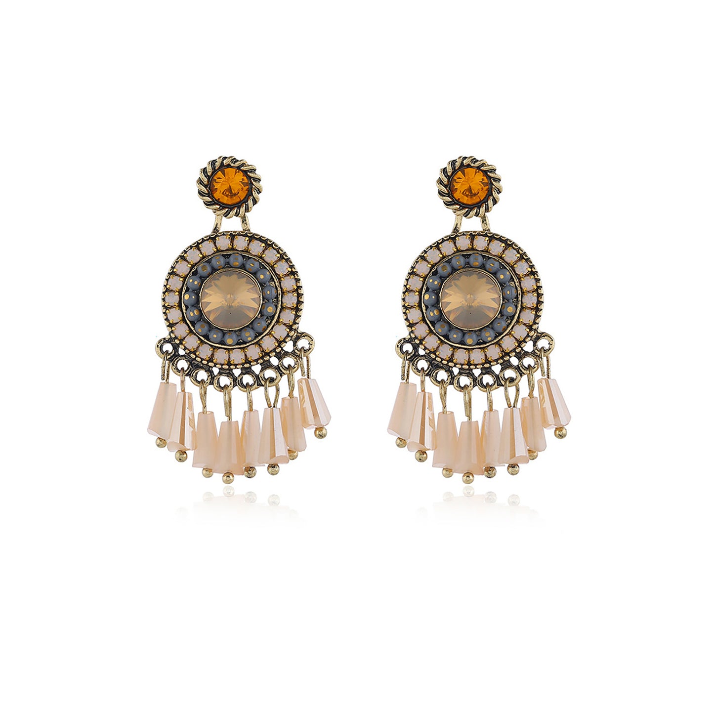 CIRCLE BEAD EARRING 904-18 (12PC)