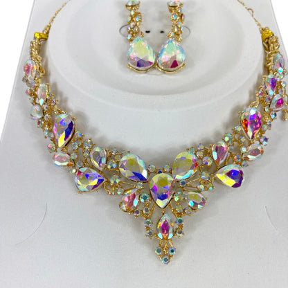 CRYSTAL NECKLACE EARRING SET 364 (2PC)