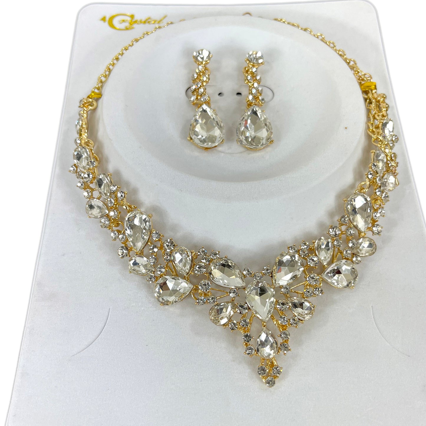 CRYSTAL NECKLACE EARRING SET 364 (2PC)