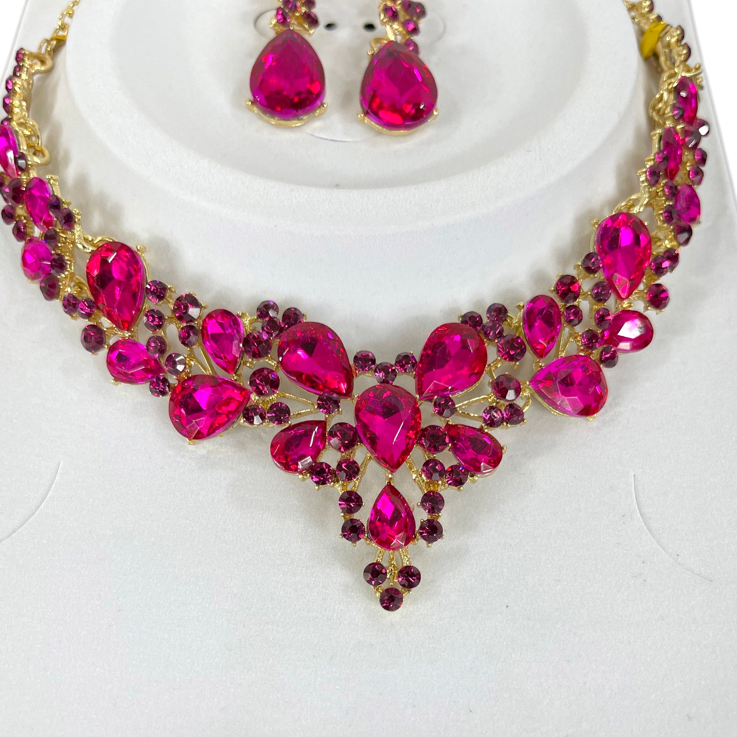 CRYSTAL NECKLACE EARRING SET 364 (2PC)