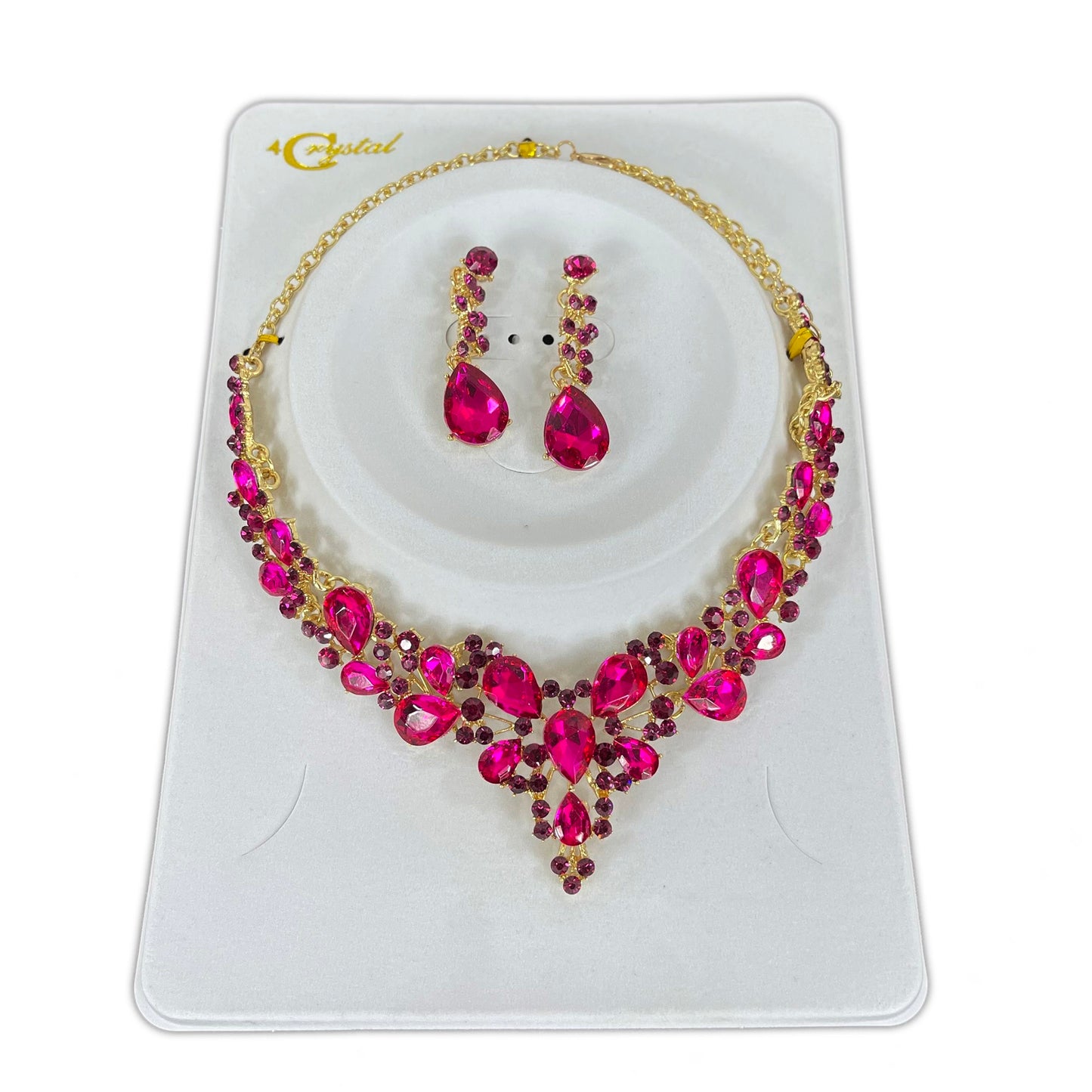 CRYSTAL NECKLACE EARRING SET 364 (2PC)