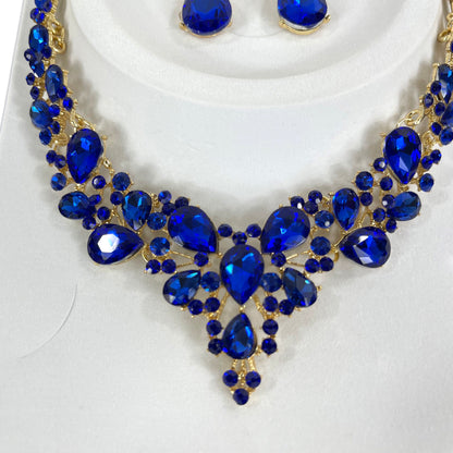 CRYSTAL NECKLACE EARRING SET 364 (2PC)