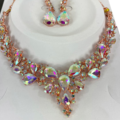 CRYSTAL NECKLACE EARRING SET 364 (2PC)