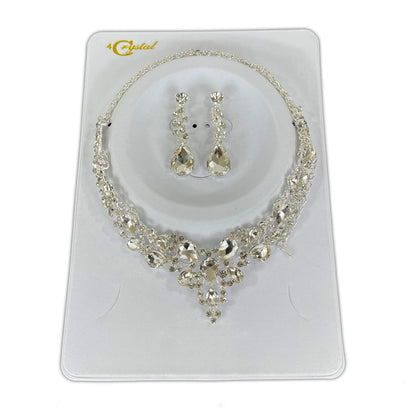 CRYSTAL NECKLACE EARRING SET 364 (2PC)