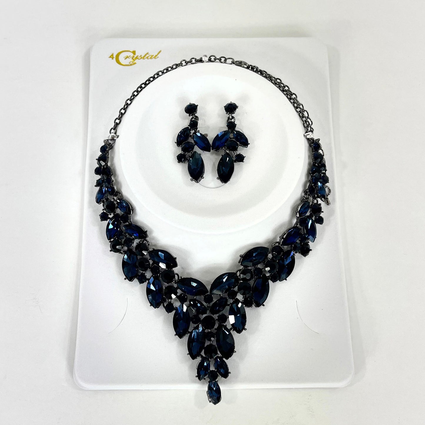 CRYSTAL NECKLACE EARRING SET 367 (2PC)