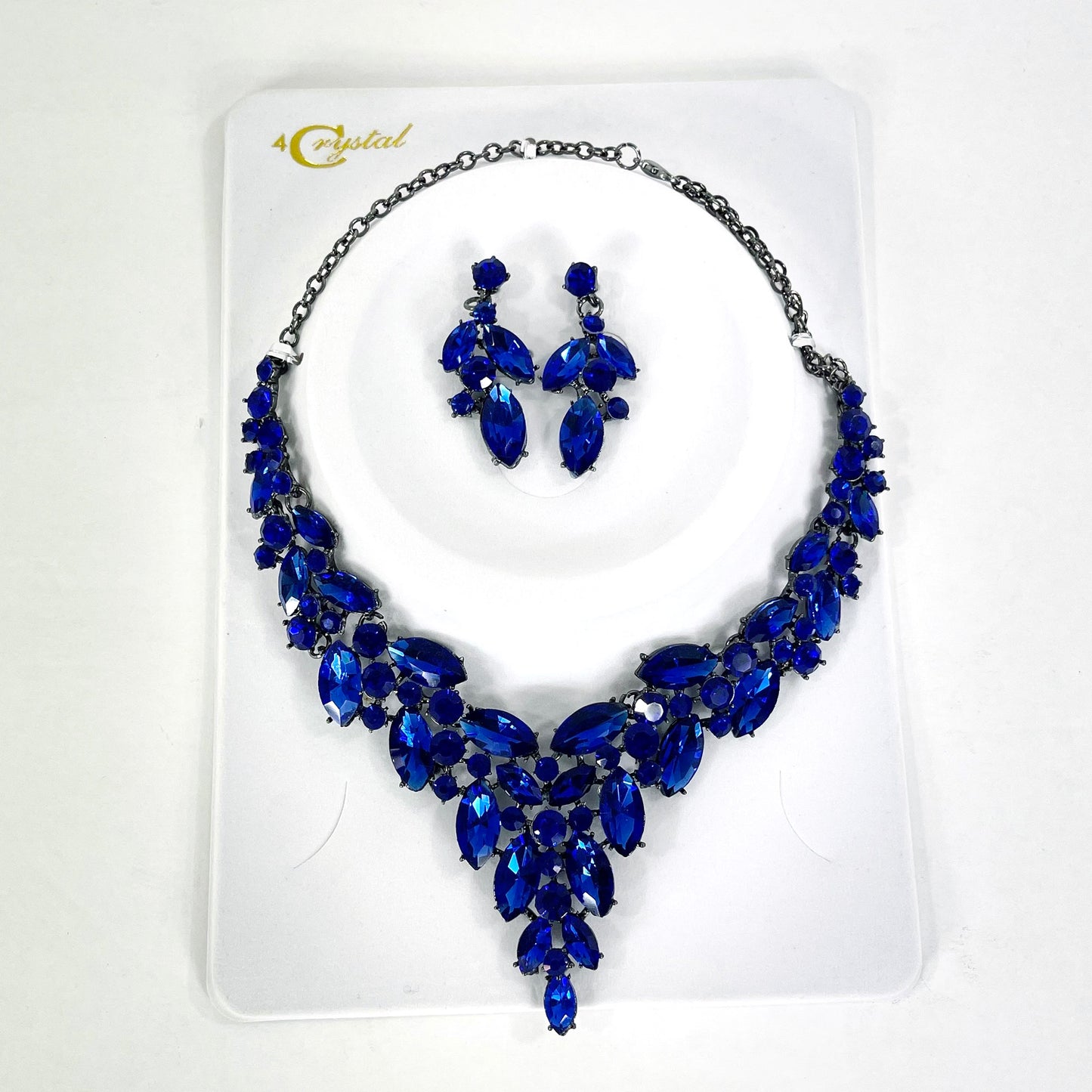 CRYSTAL NECKLACE EARRING SET 367 (2PC)