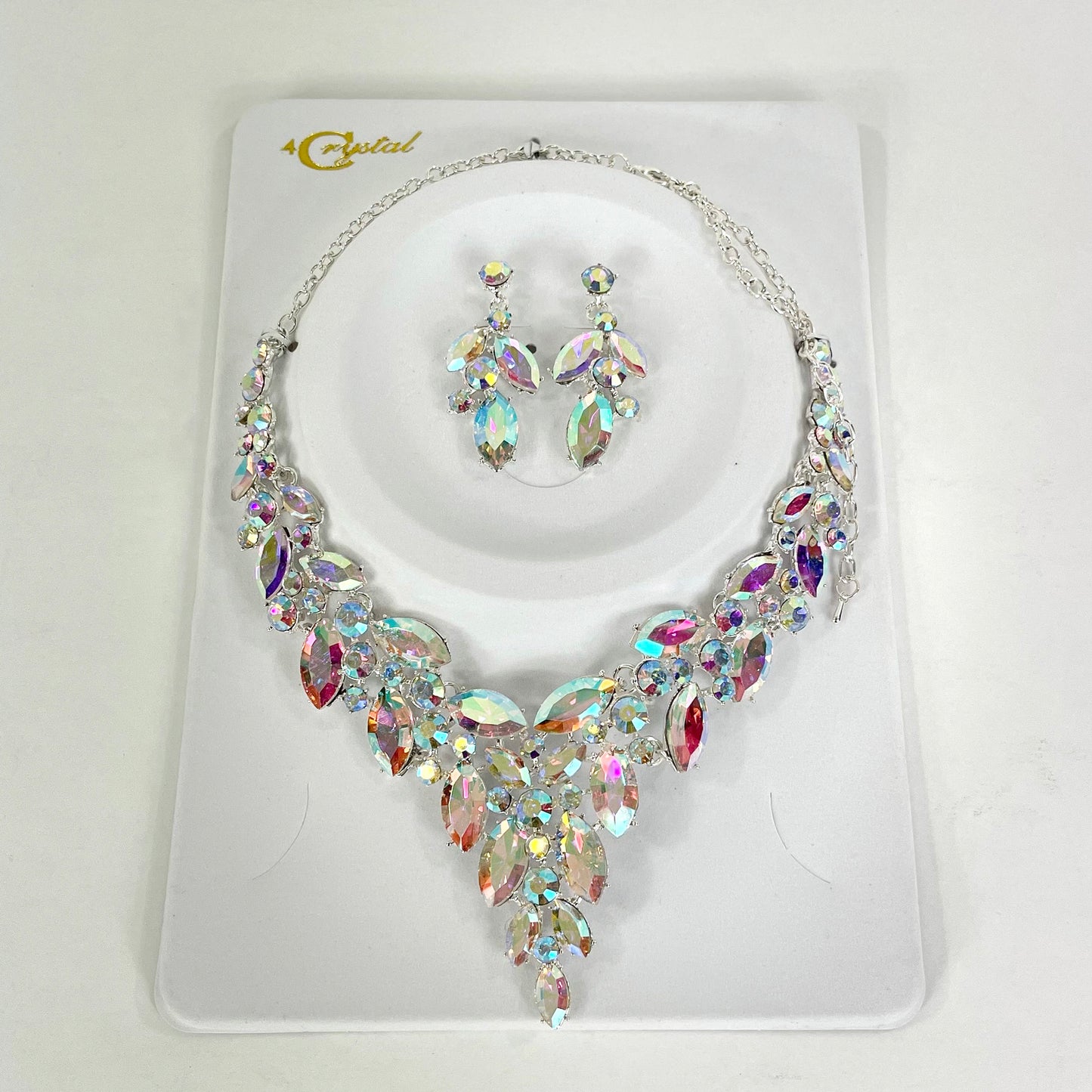 CRYSTAL NECKLACE EARRING SET 367 (2PC)