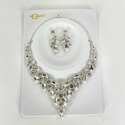 CRYSTAL NECKLACE EARRING SET 367 (2PC)