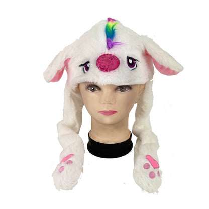 CUTE UNICORN MOVING EAR LED LIGHT BEANIE HA1215-6D (12PC)