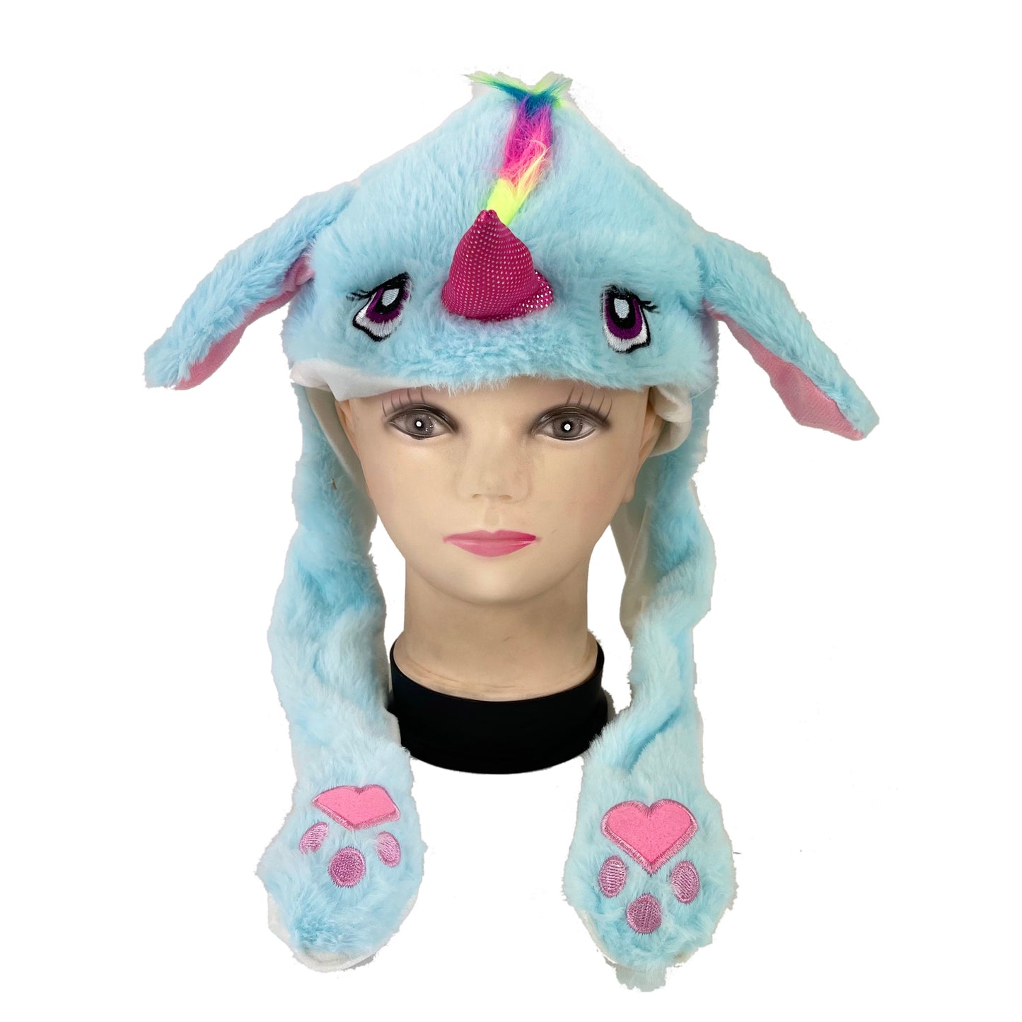 CUTE UNICORN MOVING EAR LED LIGHT BEANIE HA1215-6D (12PC)