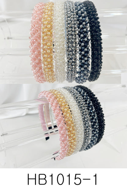 PEARL DECOR HEADBAND HB1015-1 (12PC)