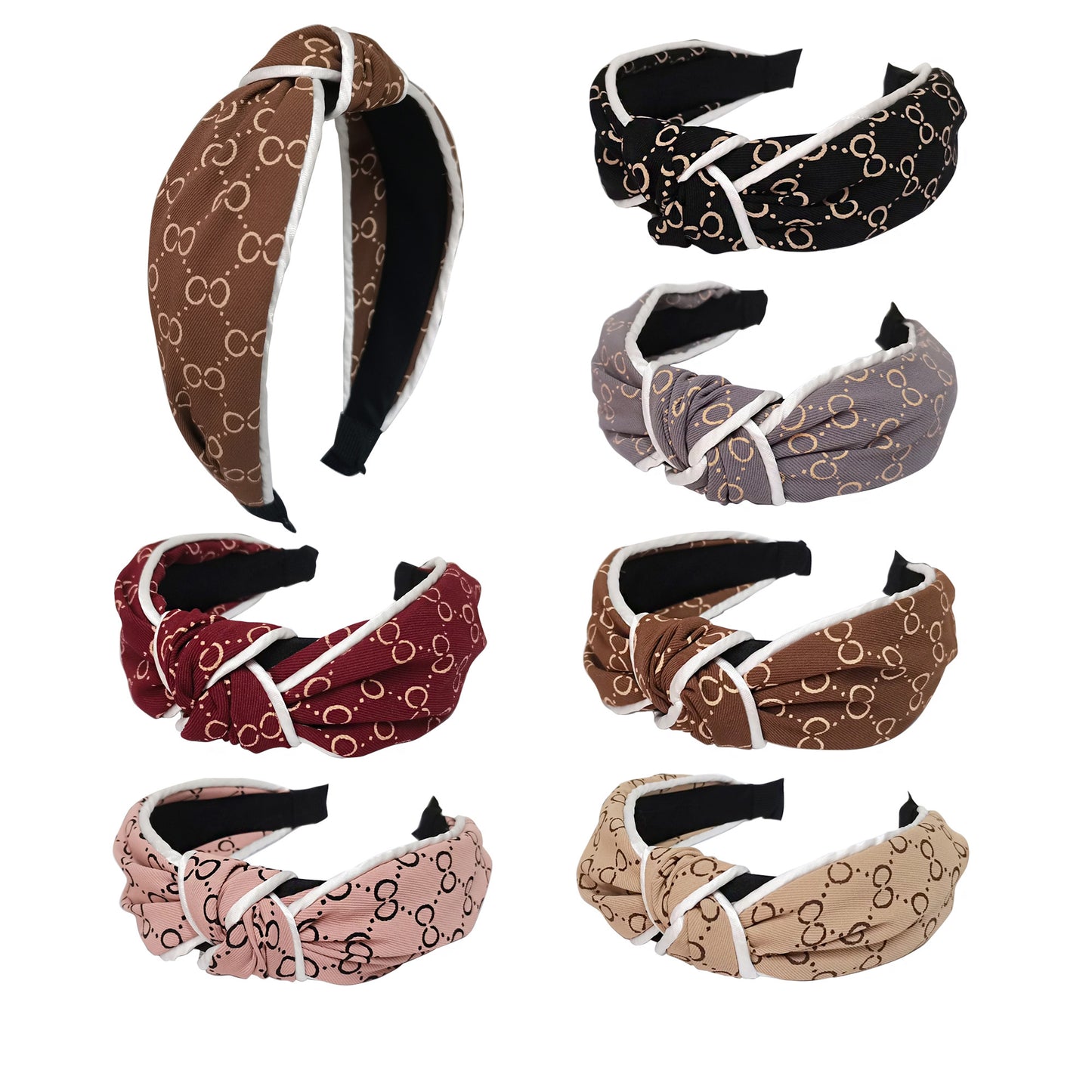 SIMPLE PATTERN KNOT HEADBAND 21018-34 (12PC)