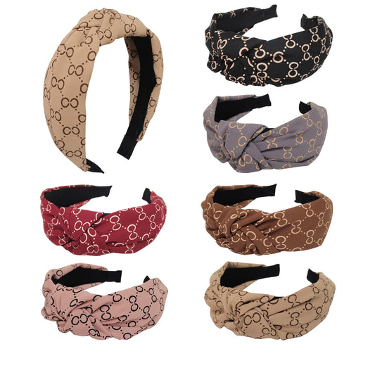 SIMPLE PATTERN KNOT HEADBAND  HB21018-39 (12PC)