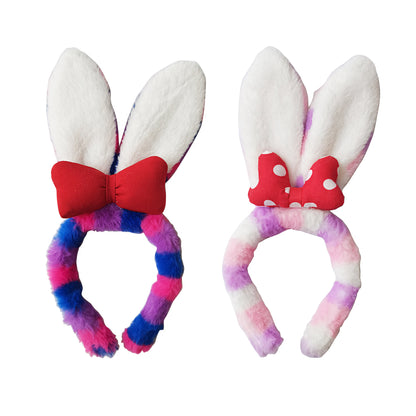 CUTE BUNNY RIBBON STRIPE HEADBAND HB3228-20 (12PC)