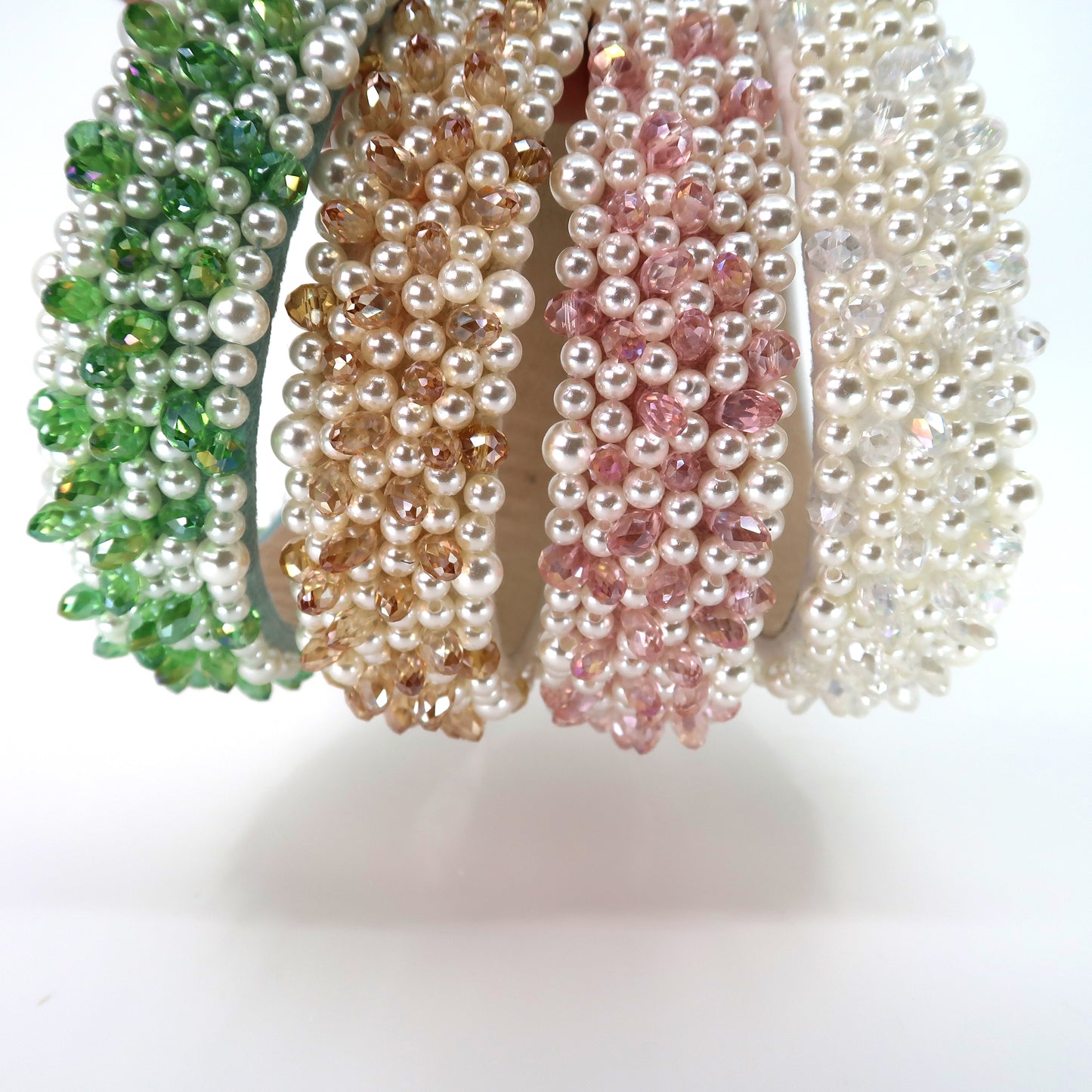 PEARL CRYSTAL DECOR HEADBAND HB224-34 (12PC)