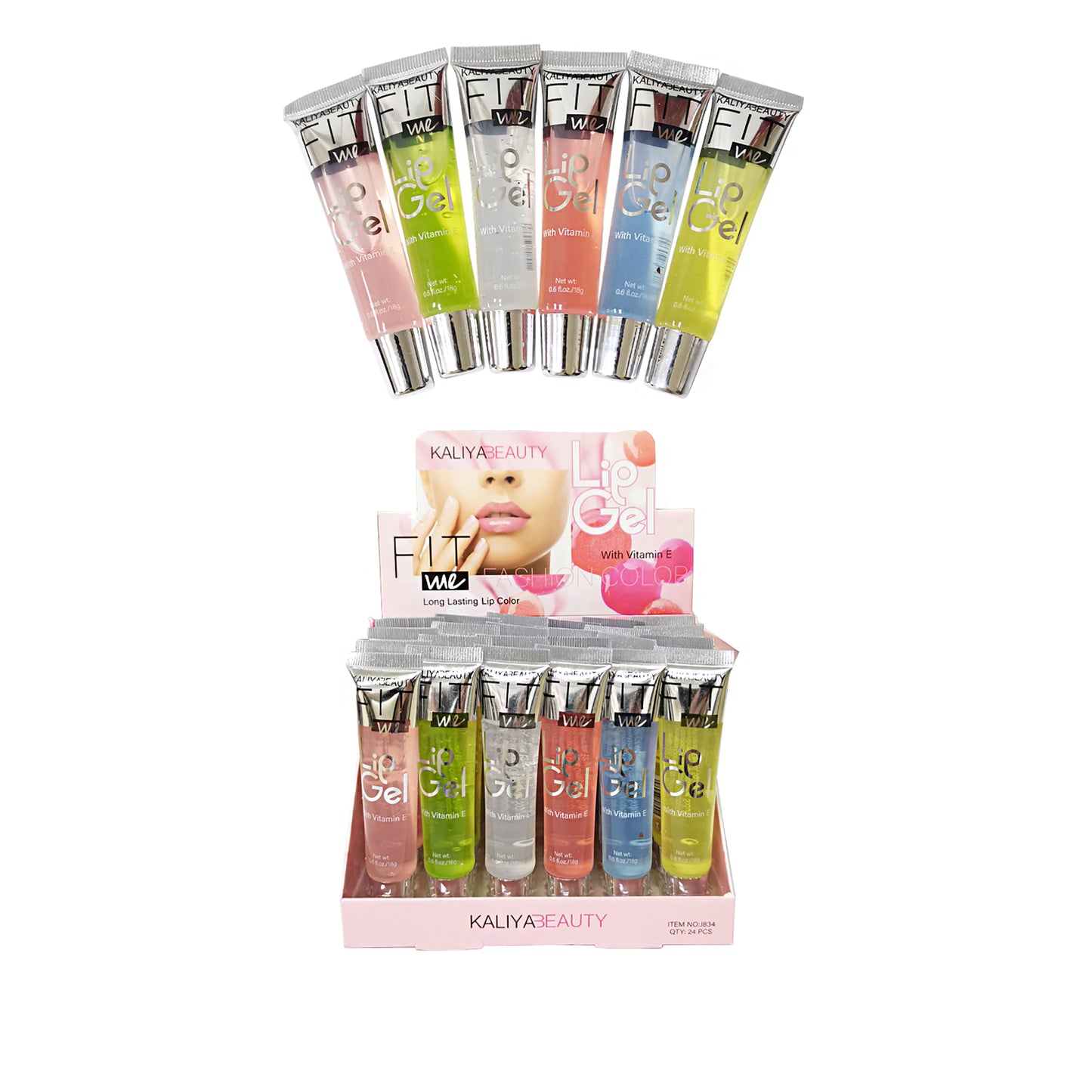 KALIYA BEAUTY LIP GLOSS J834 (24PC)