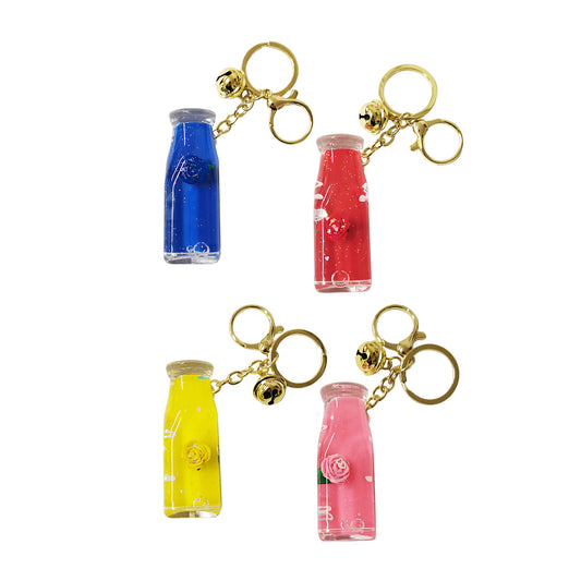 ROSE LIQUID JAR KEY CHAIN KC1208-16 (12PC)