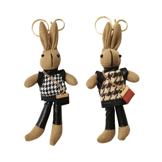 SWEATER RABBIT PLUSH KEY CHAIN KC21018-1 (12PC)