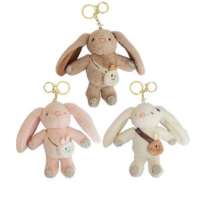 CROSS BAG RABBIT PLUSH KEY CHAIN KC2108-40 (12PC)