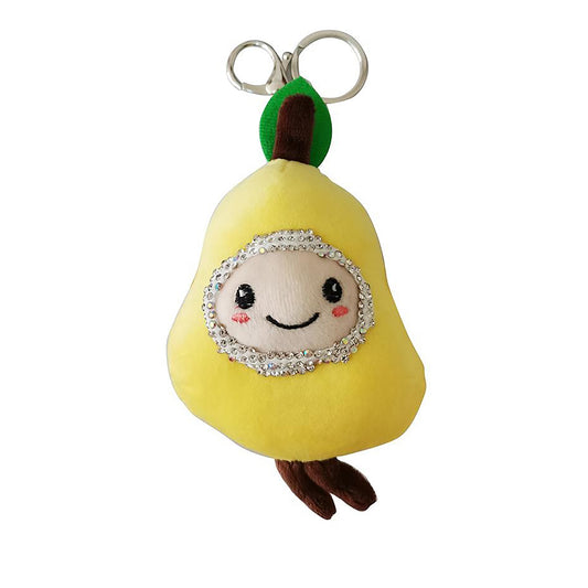 RHINESTONE LEMON PLUSH KEY CHAIN KC224-12 (12PC)