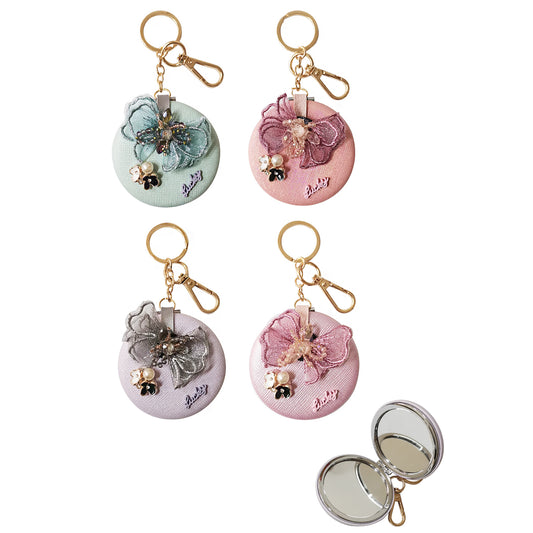 RIBBON DECOR MIRROR KEY CHAIN KC2505-51 (4PC)