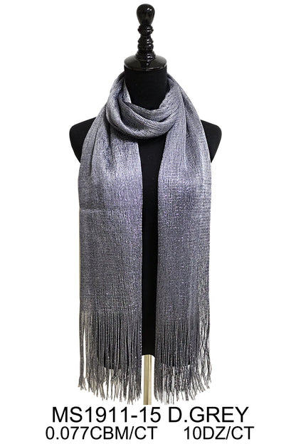 METALLIC SCARVES 1911-B (12pc)