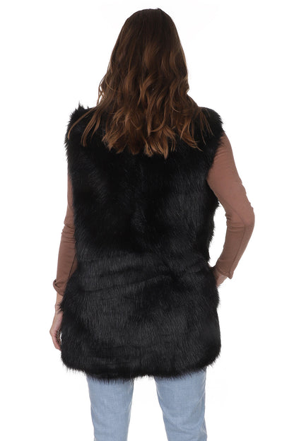 FAUX FUR VEST P3736(4PC)