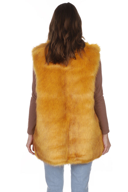 FAUX FUR VEST P3736(4PC)