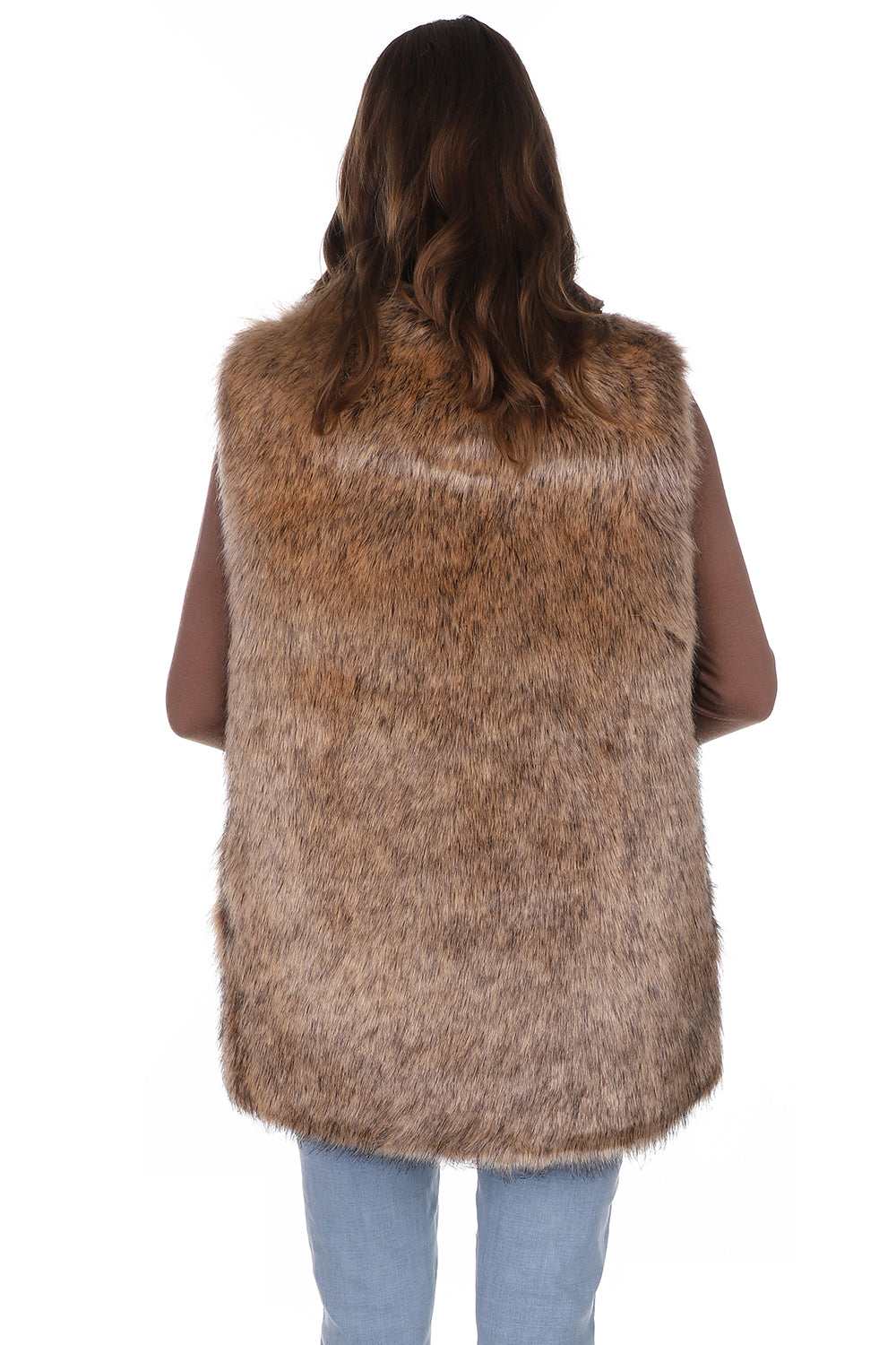 FAUX FUR VEST P3736(4PC)