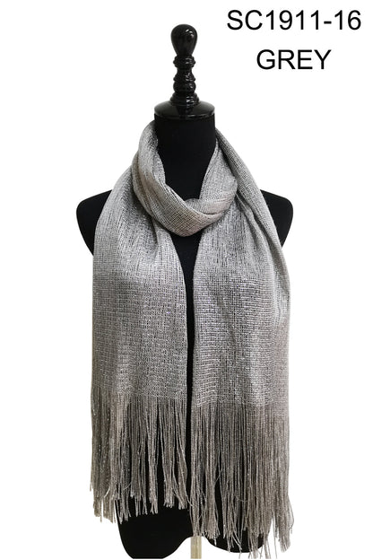 METALLIC SCARVES 1911-B (12pc)