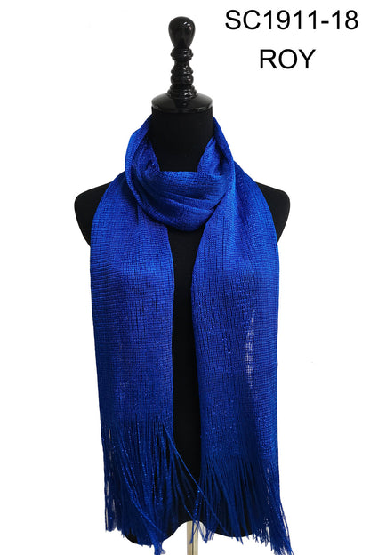 METALLIC SCARVES 1911-B (12pc)