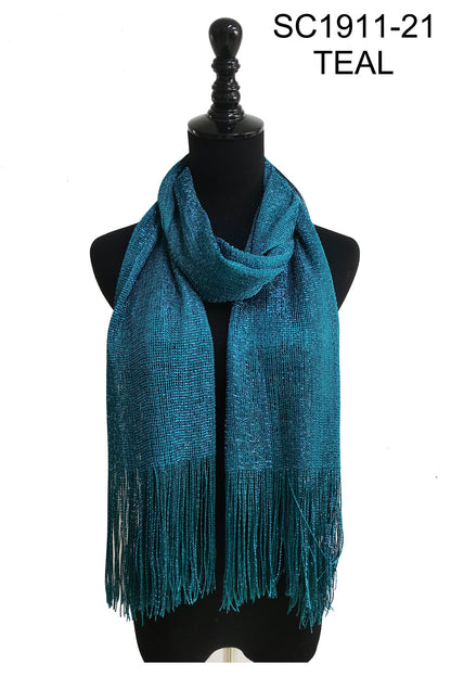 METALLIC SCARVES 1911-B (12pc)