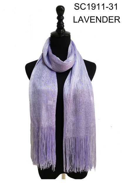 METALLIC SCARVES 1911-B (12pc)