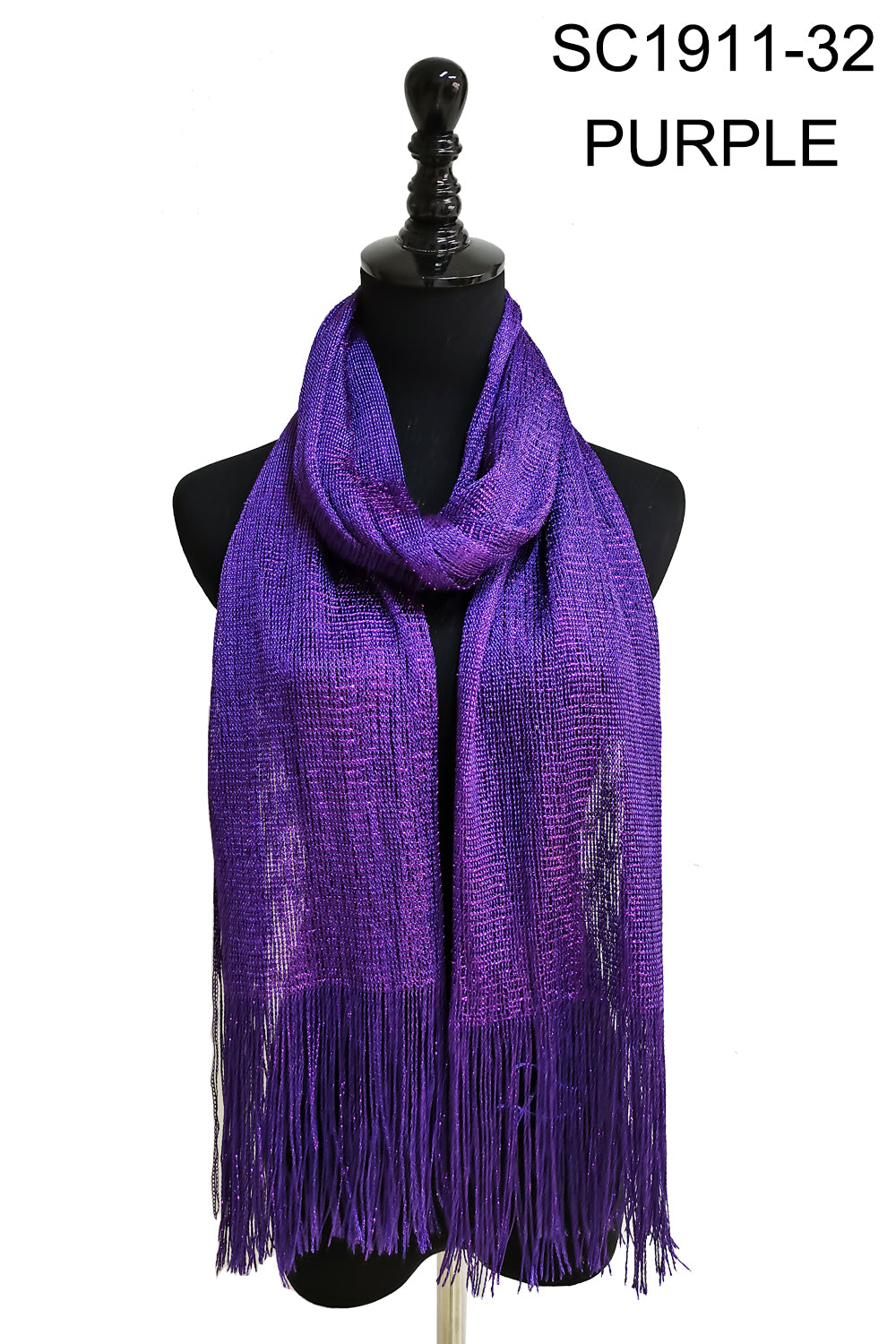 METALLIC SCARVES 1911-B (12pc)