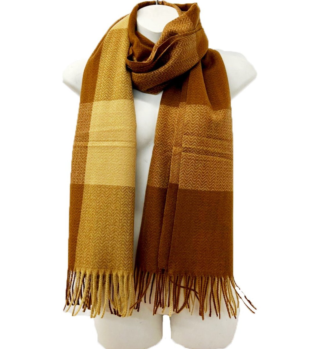 CASHMERE FEEL CHECK PATTERN SCARVES SCF1026-1 (6PC)