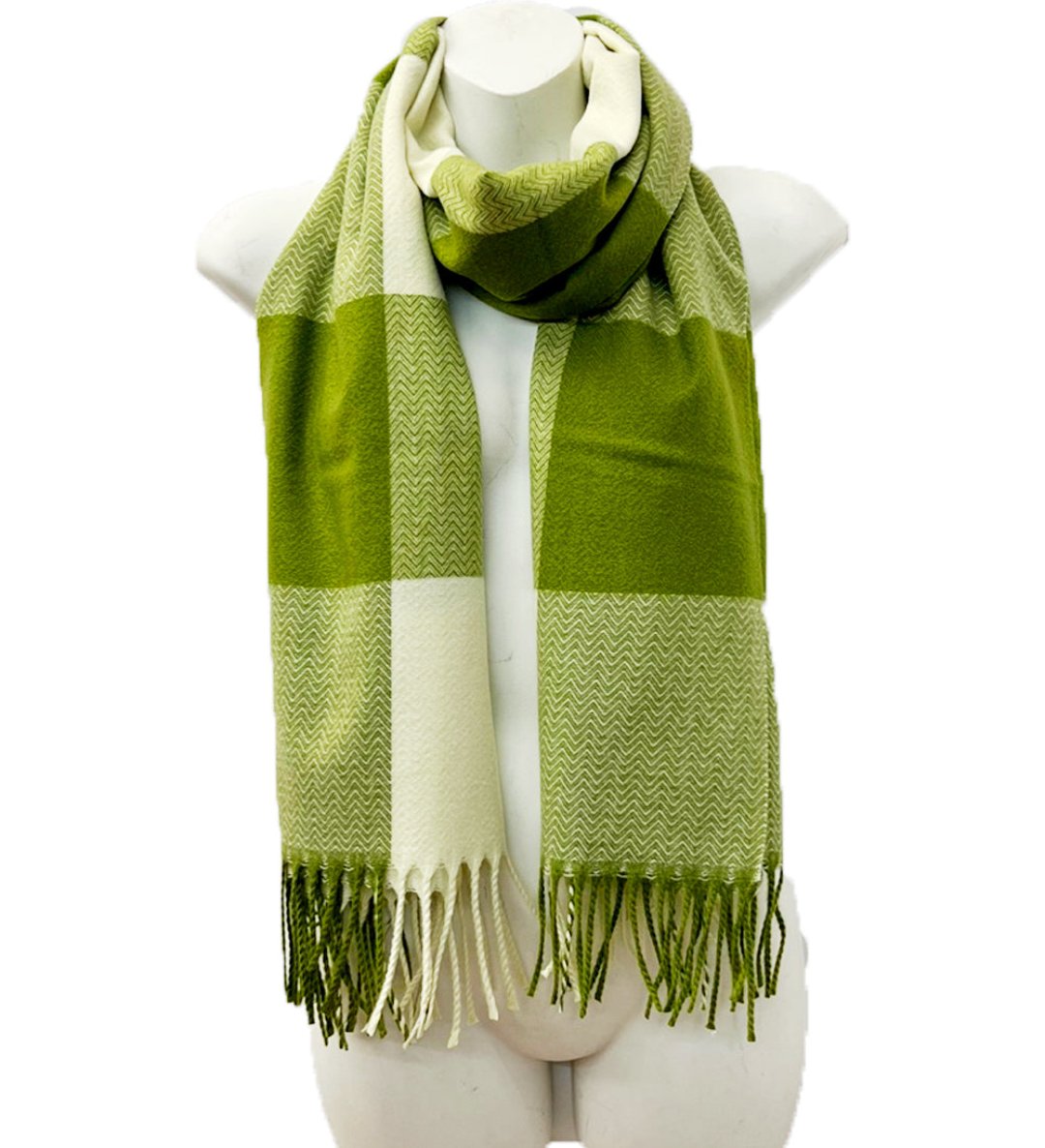 CASHMERE FEEL CHECK PATTERN SCARVES SCF1026-1 (6PC)