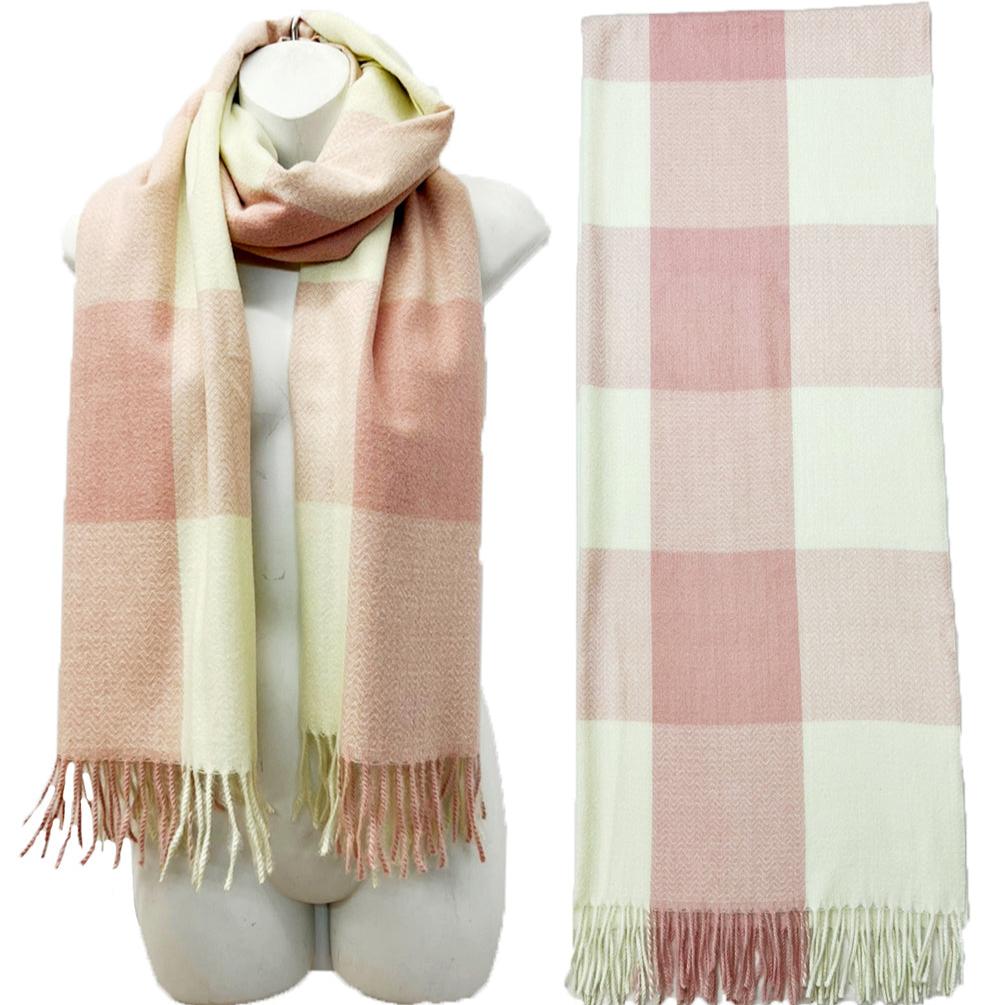 CASHMERE FEEL CHECK PATTERN SCARVES SCF1026-1 (6PC)