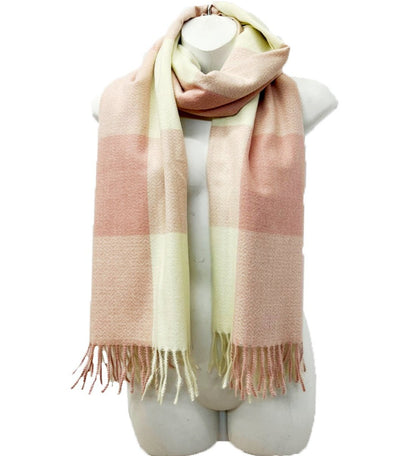 CASHMERE FEEL CHECK PATTERN SCARVES SCF1026-1 (6PC)