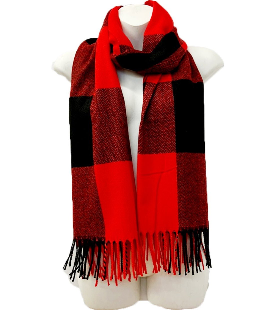 CASHMERE FEEL CHECK PATTERN SCARVES SCF1026-1 (6PC)