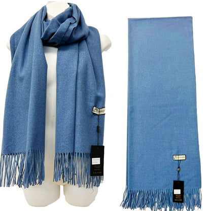 CASHMERE FEEL PLAIN SCARVES SCF825 (6PC)