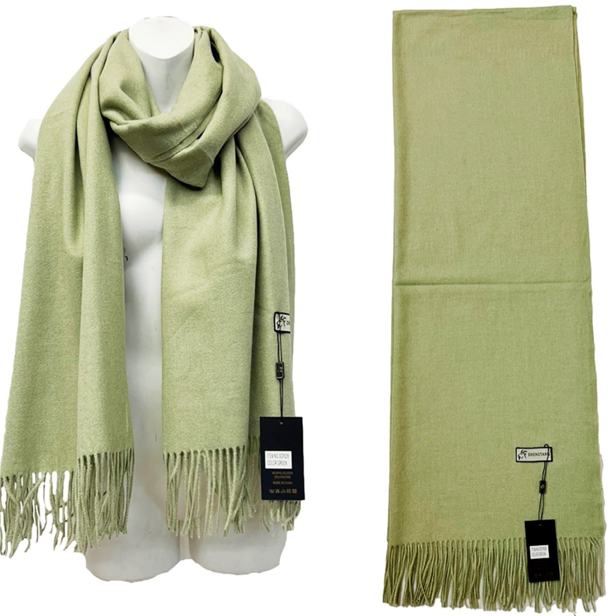 CASHMERE FEEL PLAIN SCARVES SCF825 (6PC)