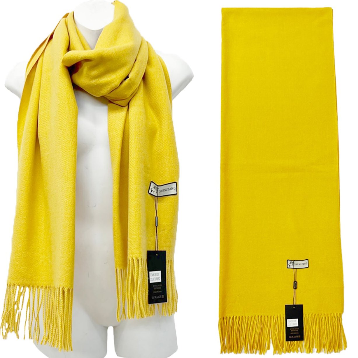 CASHMERE FEEL PLAIN SCARVES SCF825 (6PC)