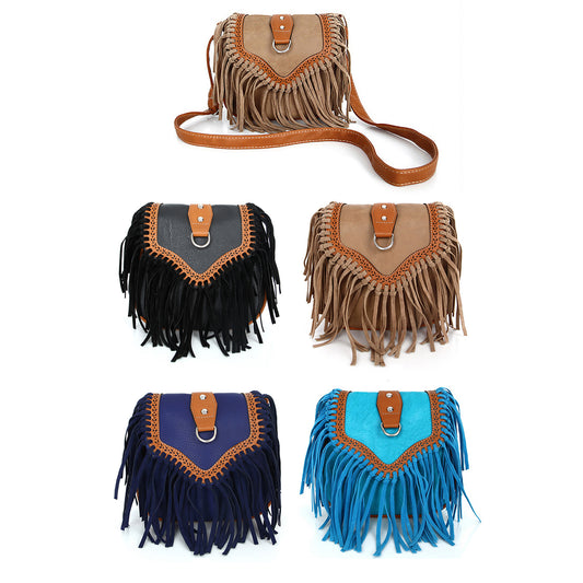 BOHO TASSEL CROSSBODY BAG 2828-43 (12PC)